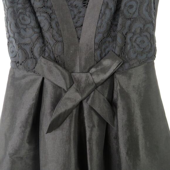 CeCe by Cynthia Steffe Black Lace Satin Mini Dress Size 6 - Picture 6 of 9